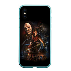 Чехол iPhone XS Max матовый ASSASSINS CREED, цвет: 3D-мятный