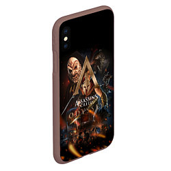 Чехол iPhone XS Max матовый ASSASSINS CREED, цвет: 3D-коричневый — фото 2