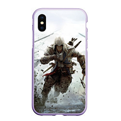 Чехол iPhone XS Max матовый ASSASSINS CREED, цвет: 3D-светло-сиреневый