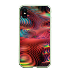 Чехол iPhone XS Max матовый Текста, цвет: 3D-салатовый