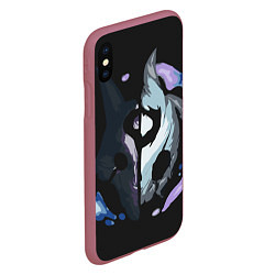 Чехол iPhone XS Max матовый League of Legends, цвет: 3D-малиновый — фото 2