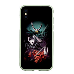 Чехол iPhone XS Max матовый Hollow Knight, цвет: 3D-салатовый