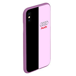 Чехол iPhone XS Max матовый AUDI, цвет: 3D-фиолетовый — фото 2