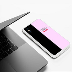 Чехол iPhone XS Max матовый AUDI, цвет: 3D-белый — фото 2