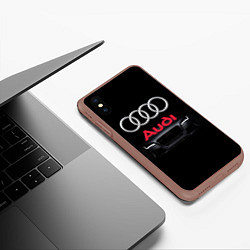 Чехол iPhone XS Max матовый AUDI, цвет: 3D-коричневый — фото 2