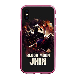 Чехол iPhone XS Max матовый Jhin, цвет: 3D-малиновый