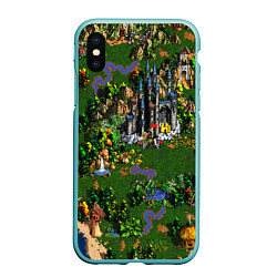 Чехол iPhone XS Max матовый Heroes of Might and Magic, цвет: 3D-мятный