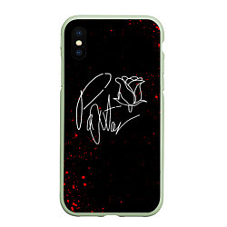 Чехол iPhone XS Max матовый Payton Moormeier: Black Style, цвет: 3D-салатовый