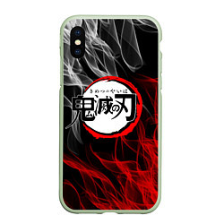 Чехол iPhone XS Max матовый KIMETSU NO YAIBA, цвет: 3D-салатовый