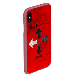 Чехол iPhone XS Max матовый Three Days Grace, цвет: 3D-малиновый — фото 2