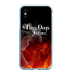 Чехол iPhone XS Max матовый Three Days Grace, цвет: 3D-голубой