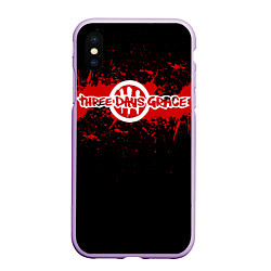 Чехол iPhone XS Max матовый Three days grace, цвет: 3D-сиреневый