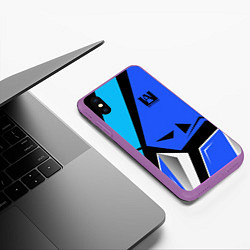 Чехол iPhone XS Max матовый Моя геройская академия, цвет: 3D-фиолетовый — фото 2