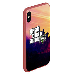 Чехол iPhone XS Max матовый GTA 5, цвет: 3D-красный — фото 2