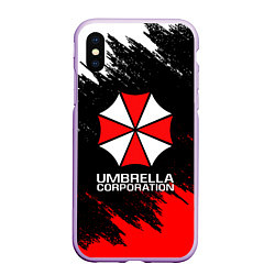 Чехол iPhone XS Max матовый UMBRELLA CORP, цвет: 3D-сиреневый