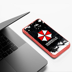 Чехол iPhone XS Max матовый UMBRELLA CORP, цвет: 3D-красный — фото 2