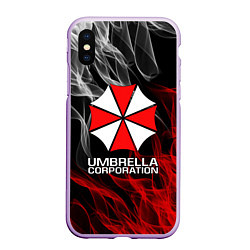 Чехол iPhone XS Max матовый UMBRELLA CORP, цвет: 3D-сиреневый