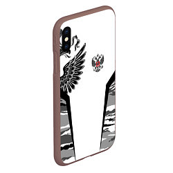 Чехол iPhone XS Max матовый Камуфляж Россия, цвет: 3D-коричневый — фото 2