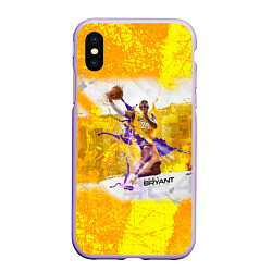 Чехол iPhone XS Max матовый Kobe Bryant, цвет: 3D-светло-сиреневый