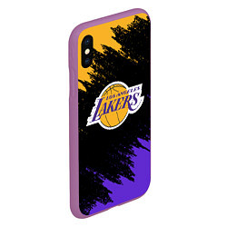 Чехол iPhone XS Max матовый LA LAKERS, цвет: 3D-фиолетовый — фото 2