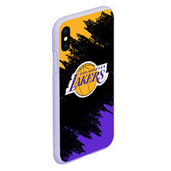 Чехол iPhone XS Max матовый LA LAKERS, цвет: 3D-светло-сиреневый — фото 2