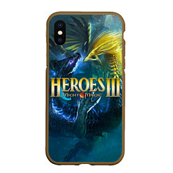 Чехол iPhone XS Max матовый Heroes of Might and Magic, цвет: 3D-коричневый