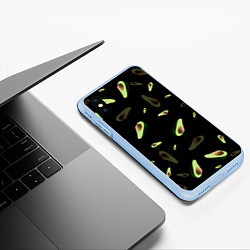 Чехол iPhone XS Max матовый Авокадо, цвет: 3D-голубой — фото 2