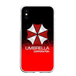 Чехол iPhone XS Max матовый UMBRELLA CORP, цвет: 3D-белый