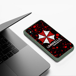 Чехол iPhone XS Max матовый UMBRELLA CORP, цвет: 3D-темно-зеленый — фото 2