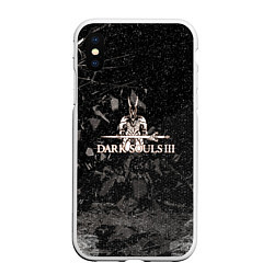 Чехол iPhone XS Max матовый DARK SOULS, цвет: 3D-белый