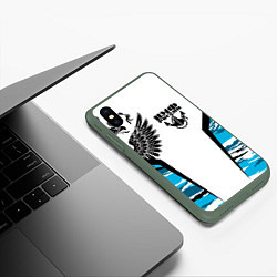 Чехол iPhone XS Max матовый ВМФ России камуфляж, цвет: 3D-темно-зеленый — фото 2