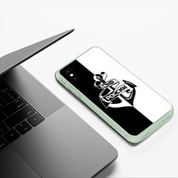 Чехол iPhone XS Max матовый ВМФ России, цвет: 3D-салатовый — фото 2