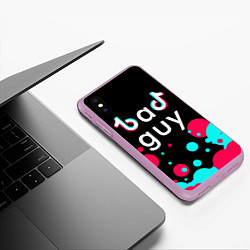 Чехол iPhone XS Max матовый ТИК ТОК, цвет: 3D-сиреневый — фото 2
