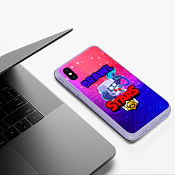 Чехол iPhone XS Max матовый Brawl Stars 8 BIT, цвет: 3D-светло-сиреневый — фото 2