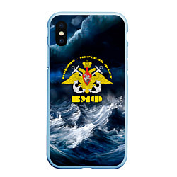Чехол iPhone XS Max матовый Военно-морской флот, цвет: 3D-голубой