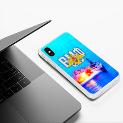 Чехол iPhone XS Max матовый ВМФ, цвет: 3D-белый — фото 2