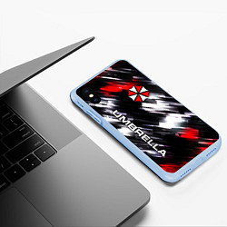 Чехол iPhone XS Max матовый UMBRELLA CORPORATION, цвет: 3D-голубой — фото 2