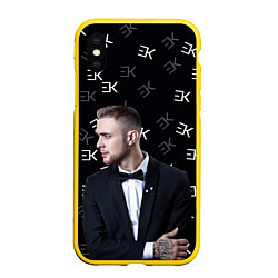 Чехол iPhone XS Max матовый Егор Крид, цвет: 3D-желтый