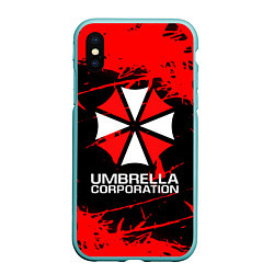 Чехол iPhone XS Max матовый UMBRELLA CORPORATION, цвет: 3D-мятный