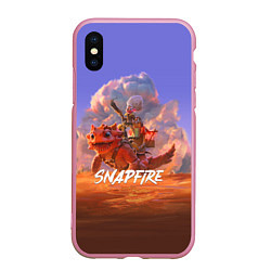 Чехол iPhone XS Max матовый Snapfire, цвет: 3D-розовый