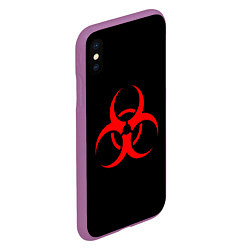 Чехол iPhone XS Max матовый Plague inc, цвет: 3D-фиолетовый — фото 2