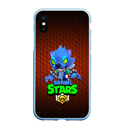 Чехол iPhone XS Max матовый Brawl stars, цвет: 3D-голубой