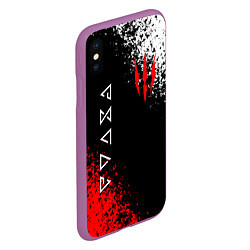 Чехол iPhone XS Max матовый THE WITCHER, цвет: 3D-фиолетовый — фото 2