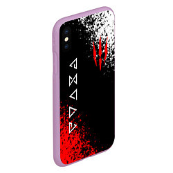 Чехол iPhone XS Max матовый THE WITCHER, цвет: 3D-сиреневый — фото 2