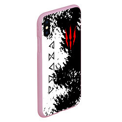 Чехол iPhone XS Max матовый THE WITCHER, цвет: 3D-розовый — фото 2