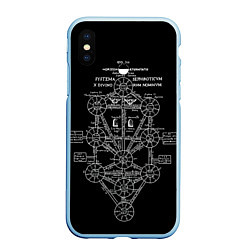Чехол iPhone XS Max матовый EVa-updown, цвет: 3D-голубой
