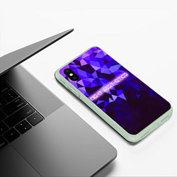 Чехол iPhone XS Max матовый Night aesthetics, цвет: 3D-салатовый — фото 2