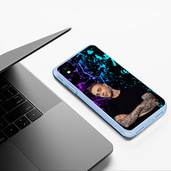 Чехол iPhone XS Max матовый Егор Крид, цвет: 3D-голубой — фото 2