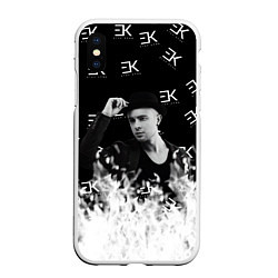 Чехол iPhone XS Max матовый Егор Крид, цвет: 3D-белый