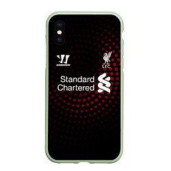 Чехол iPhone XS Max матовый Liverpool, цвет: 3D-салатовый